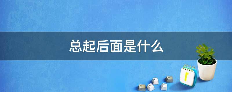 总起后面是什么