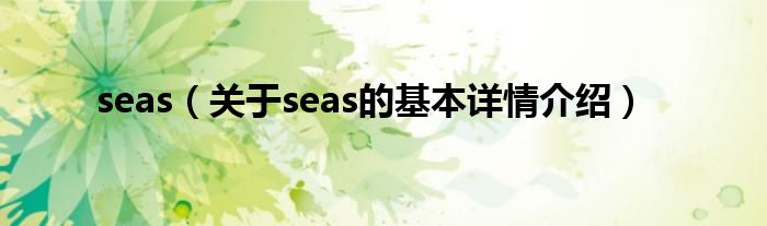 seas（关于seas的基本详情介绍）