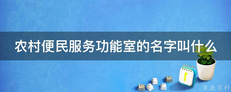 农村便民服务功能室的名字叫什么