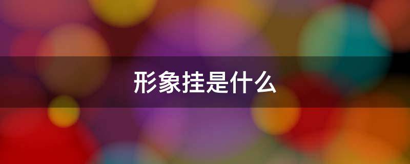 形象挂是什么