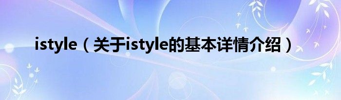 istyle（关于istyle的基本详情介绍）