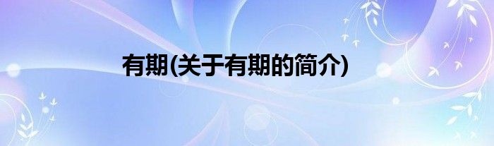 有期(关于有期的简介)