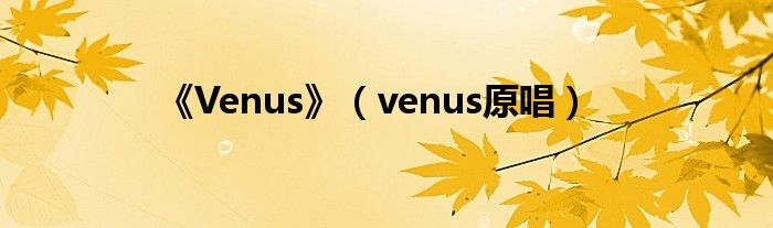 《Venus》（venus原唱）