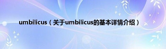 umbilicus（关于umbilicus的基本详情介绍）